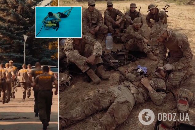 Бойцы 'Азова' плавают связанными и учатся наступать