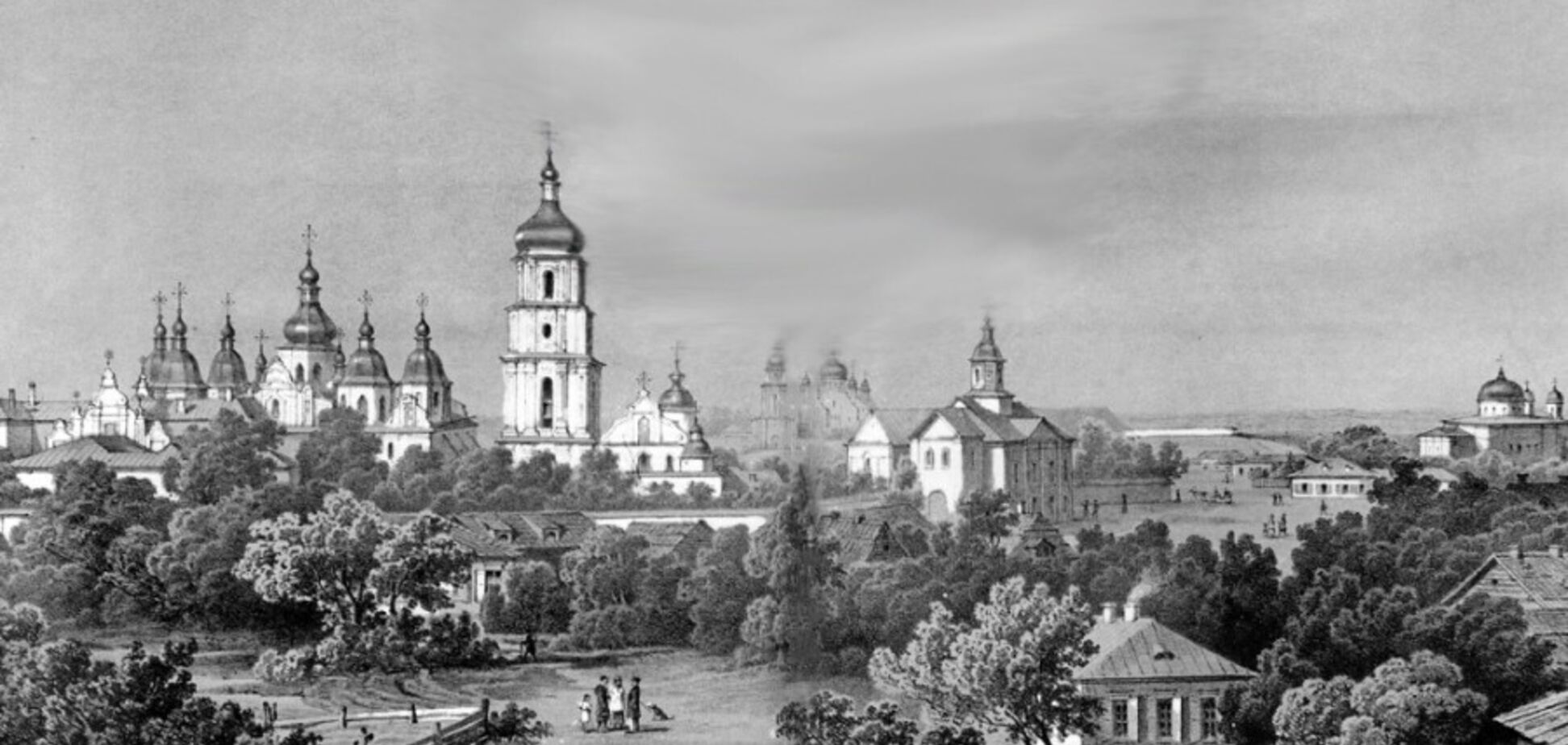 Картина 'Краєвид старого міста з Ярославого валу'