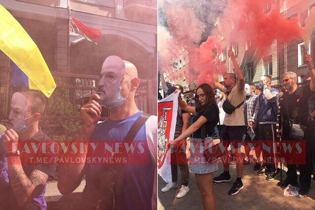 Киевляне вышли поддержать протестующих в Беларуси