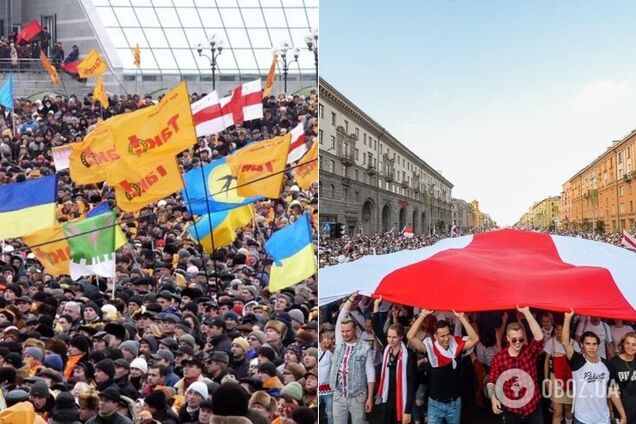 Порошенко вказав на схожість протестів у Білорусі та Помаранчевої революції в Україні
