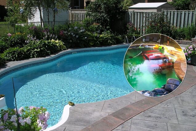 Водитель Mitsubushi в нетрезвом состоянии остановился в чужом бассейне