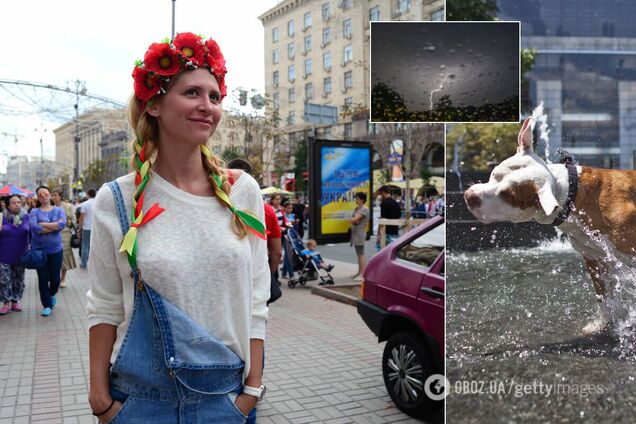 Київ у святкові вихідні чекають грози і спека