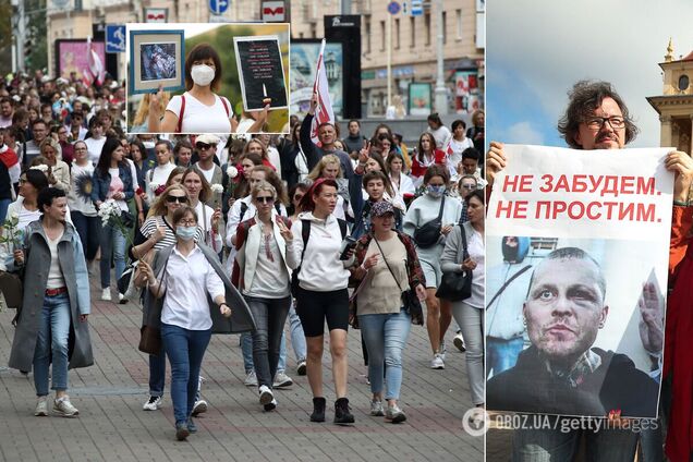 В Минске тысячи людей вышли на протест