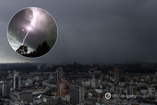 Київ та область попередили про грозу та шторм