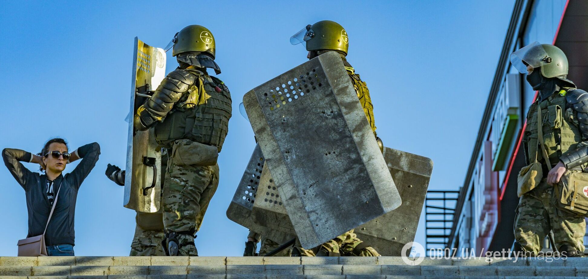 Задержание во время протестов в Беларуси