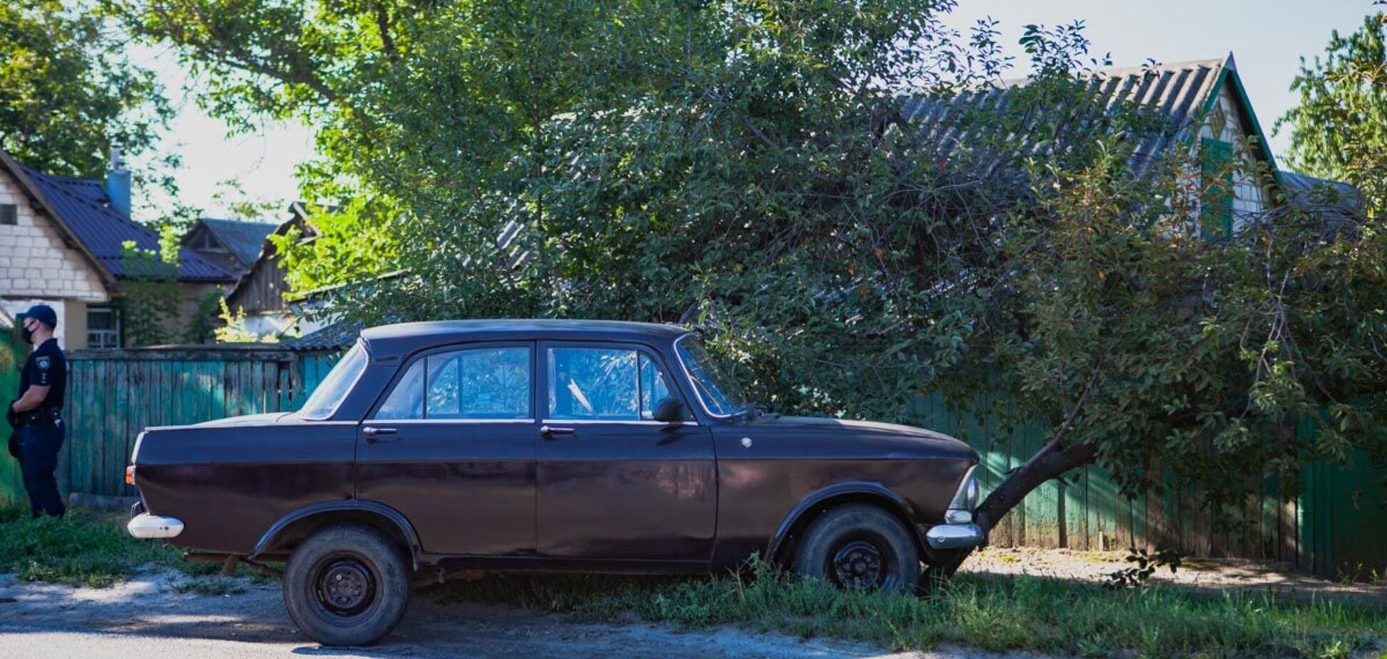 У Дніпрі чоловік помер за кермом авто і врізався в дерево. Фото