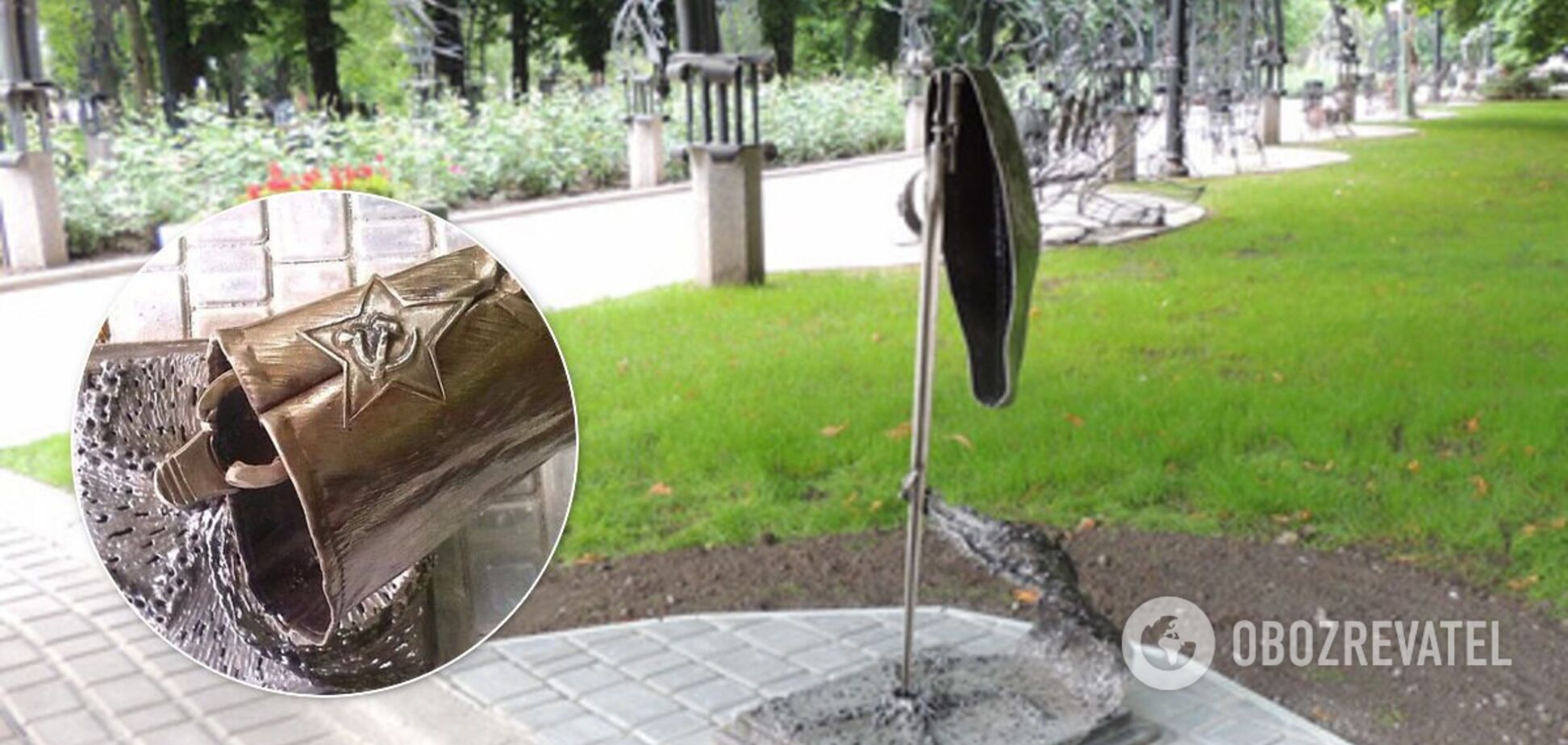 В Донецке украли скульптуру 'Фашизм не пройдет'