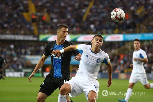 Віталій Миколенко в матчі проти 'Брюгге'