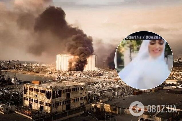 Взрывы в Бейруте попали на свадебное видео