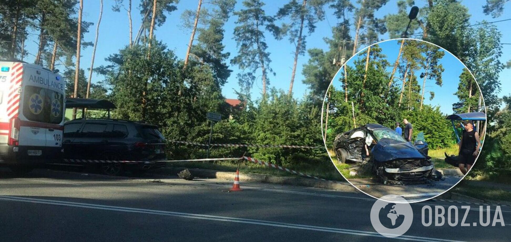 В Киеве BMW X7 протаранил легковушку 
