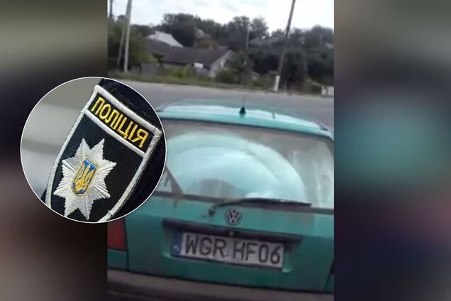 У соцмережі обговорюють відео з поліцейськими на нерозмитненому авто
