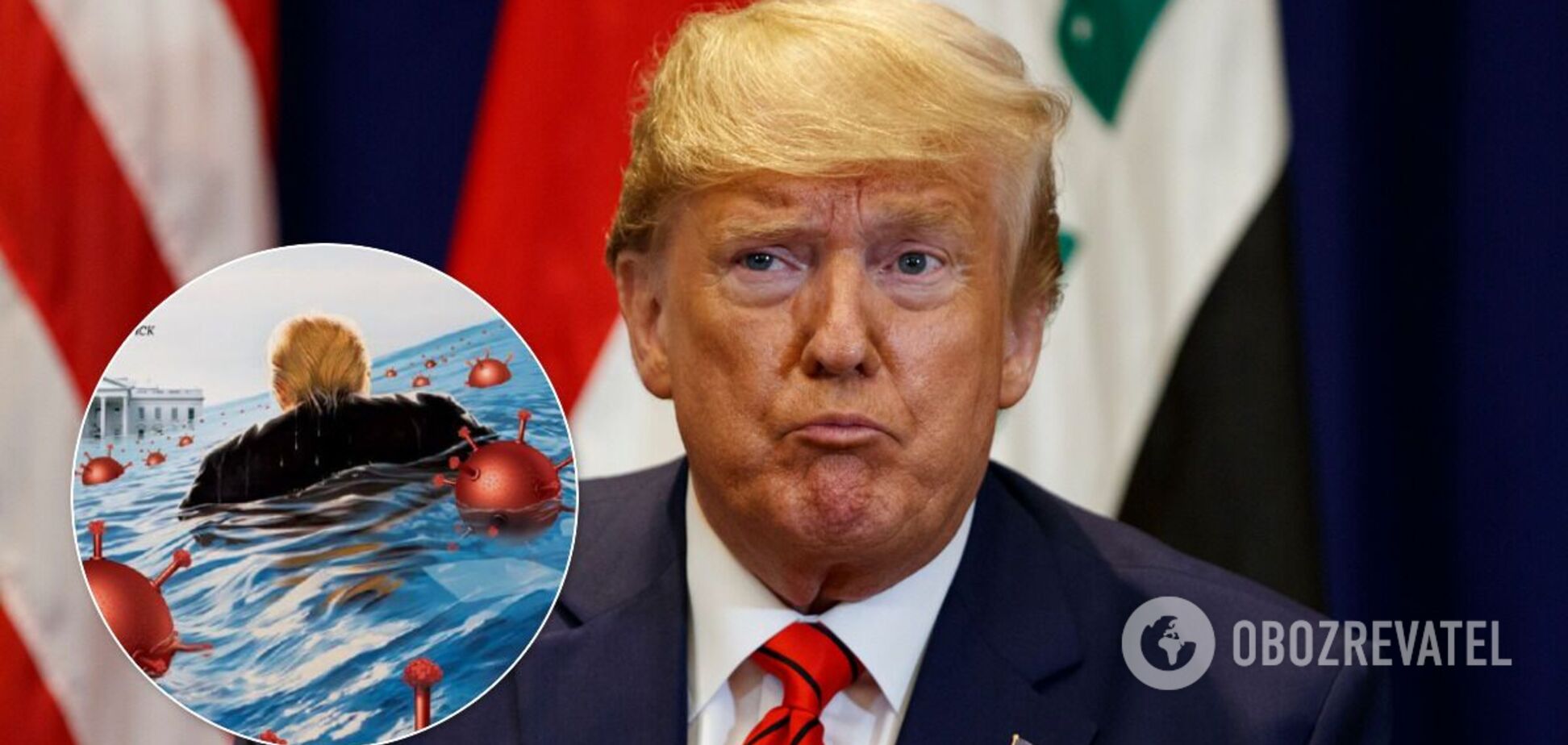 Трамп на обкладинці Time потрапив у вибухове 'море коронавірусу'. Фото і відео
