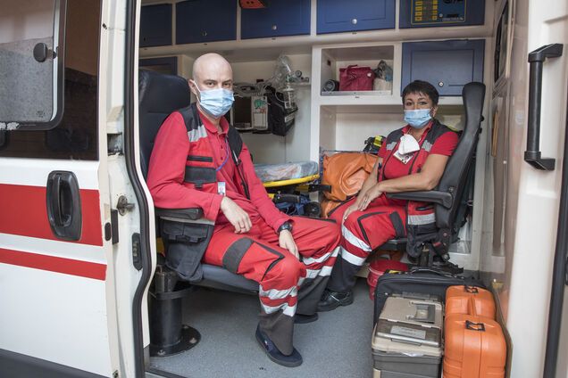 Работники Центра экстренной медицинской помощи и медицины катастроф Киева №1