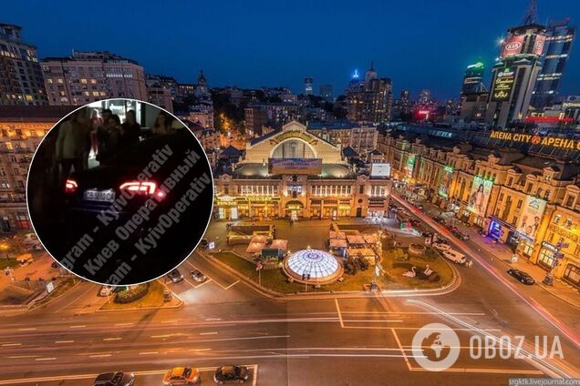 В центре Киева пьяный водитель устроил ДТП