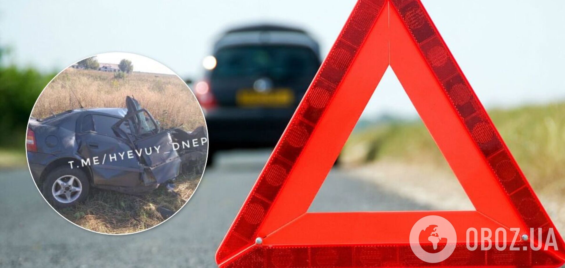 Под Днепром водитель разбил в хлам авто об дерево и чудом выжил. Фото