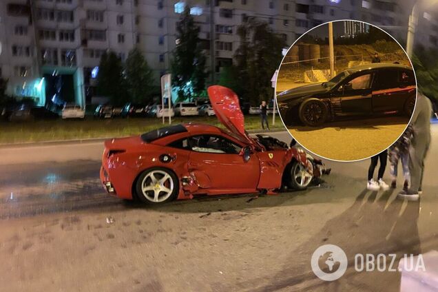 В России неудачный дрифт обернулся аварией BMW M5 и Ferrari