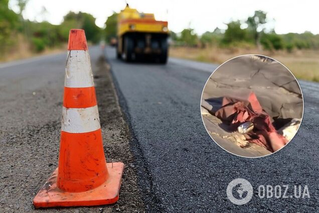 У Рівненській області ями на мосту відремонтували ганчірками
