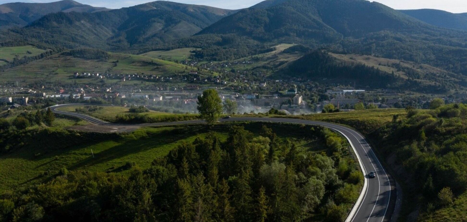 Фото отремонтированной дороги на Синевир