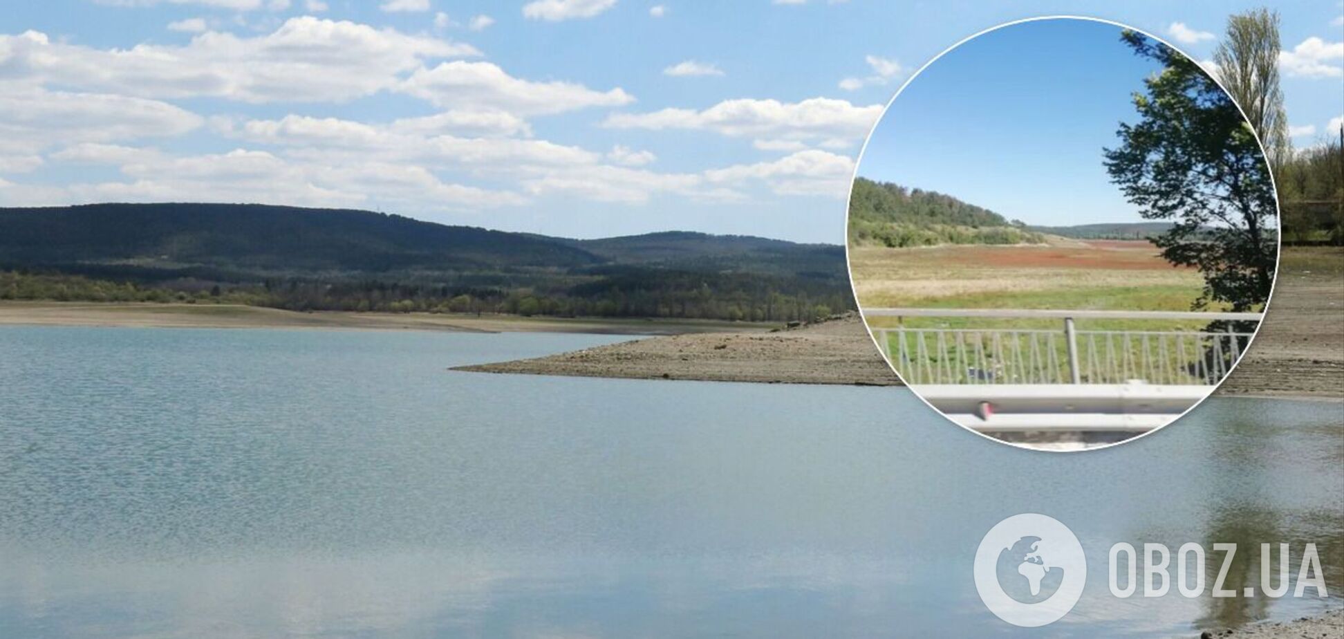 До аннексии Симферопольское водохранилище выглядело так