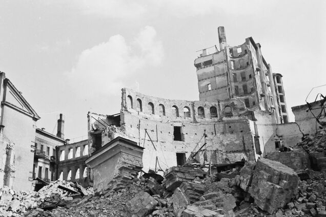 Последствия взрывов в Киеве, устроенных НКВД