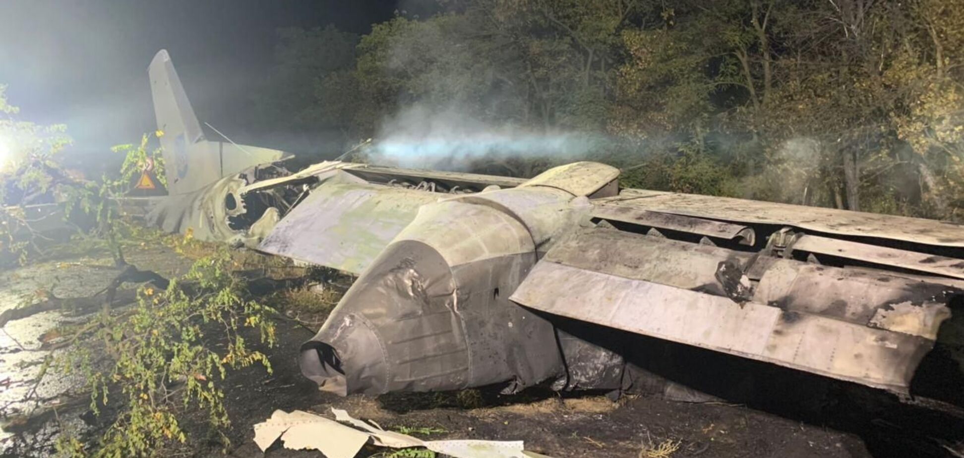 Место падения Ан-26 в Харьковской области