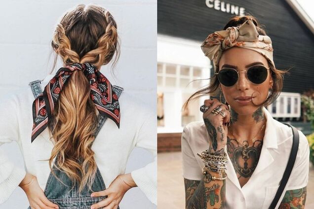 Зачіски з хусткою стали трендом осені 2020: наймодніші варіанти. Фото
