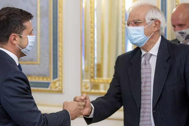 Боррель не сказав Зеленському, що Україна не має сприймати ЄС як 'банкомат'. Фото: Twitter ОПУ