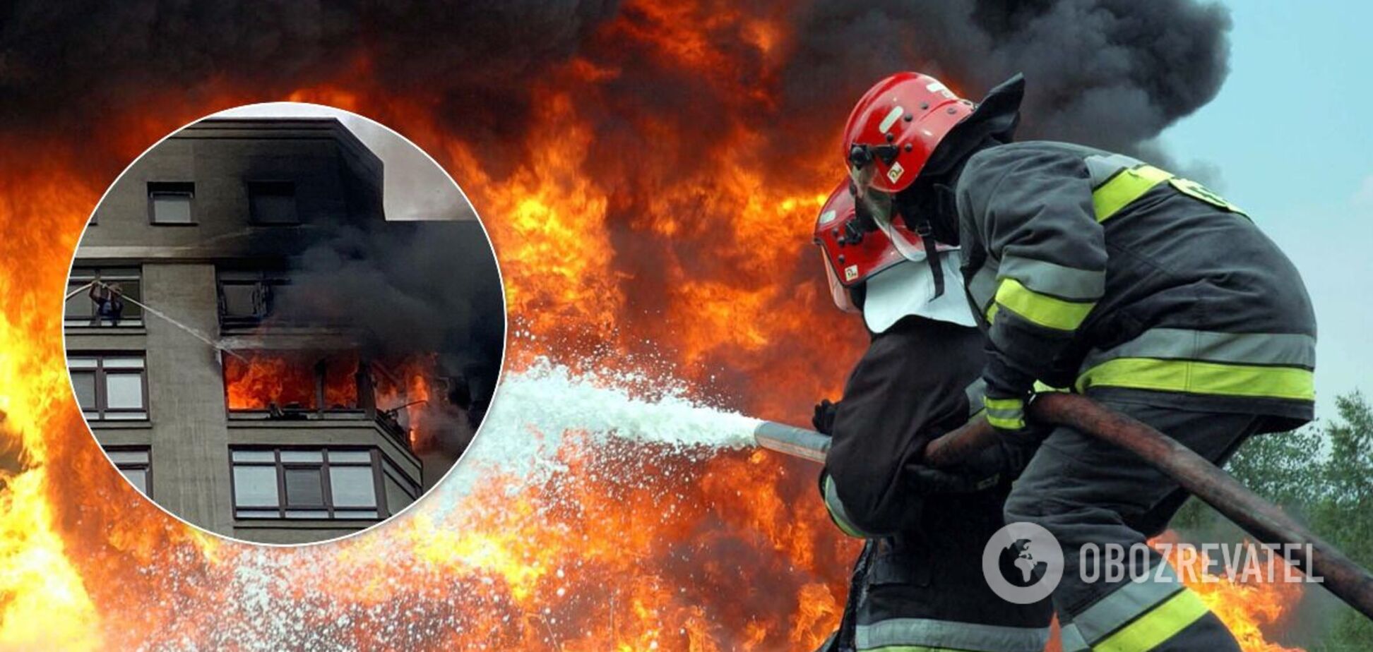 В Киеве горел жилой 25-этажный дом