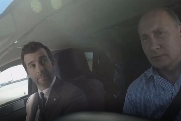 Путин с Ургантом прокатились на 'аурусе' и обменялись шутками. Видео