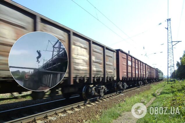 На Дніпропетровщині підліток зістрибнув із потяга в річку і дивом вижив. Відео