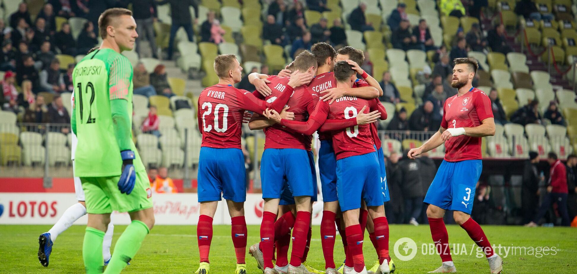 Збірна Чехії святкує забитий гол