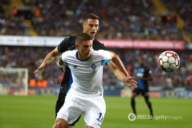 Віталій Миколенко в матчі проти 'Брюгге'