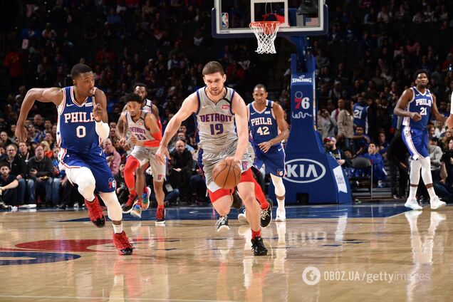 Святослав Михайлюк в матче против 'Филадельфии'