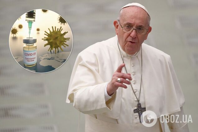 Папа Римский призвал вакцинироваться против коронавируса