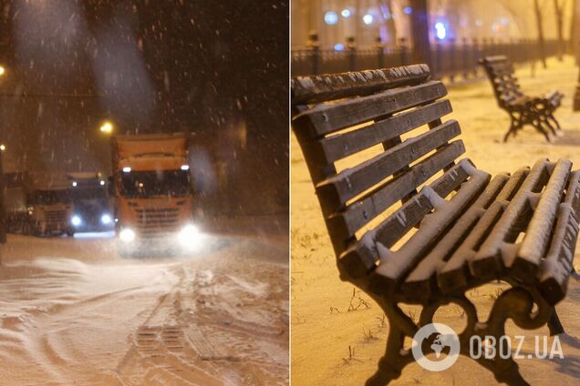 В Украине выпал снег