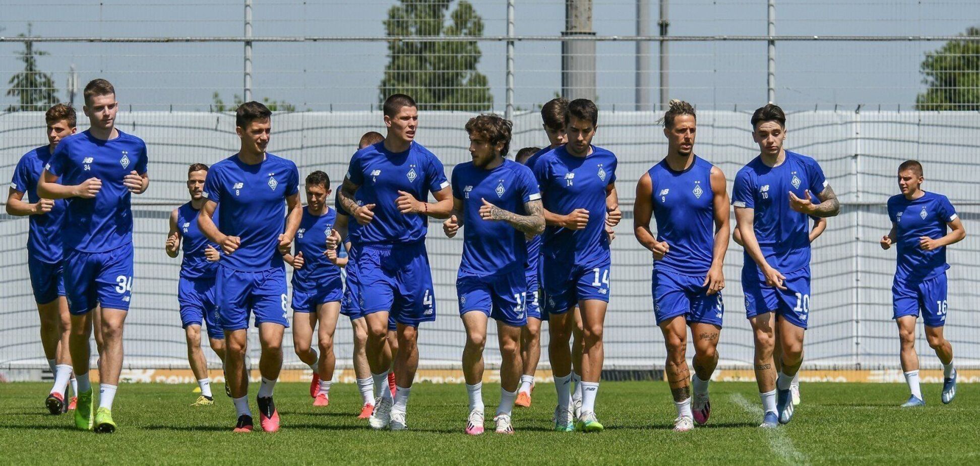 Игроки 'Динамо' на тренировке