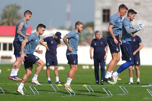 Тренировка игроков 'Динамо'