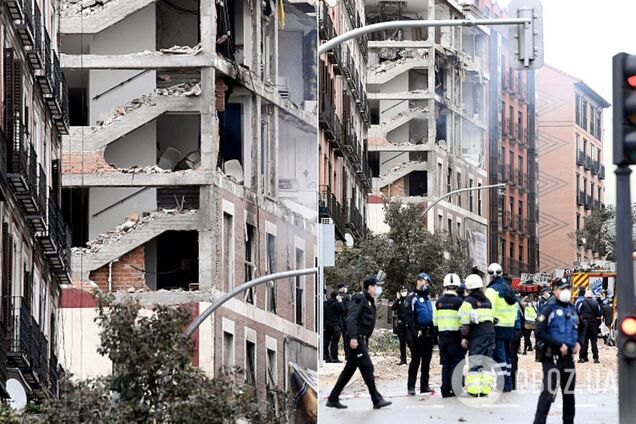 Мадрид содрогнулся от мощного взрыва: фото и видео разрушенной улицы