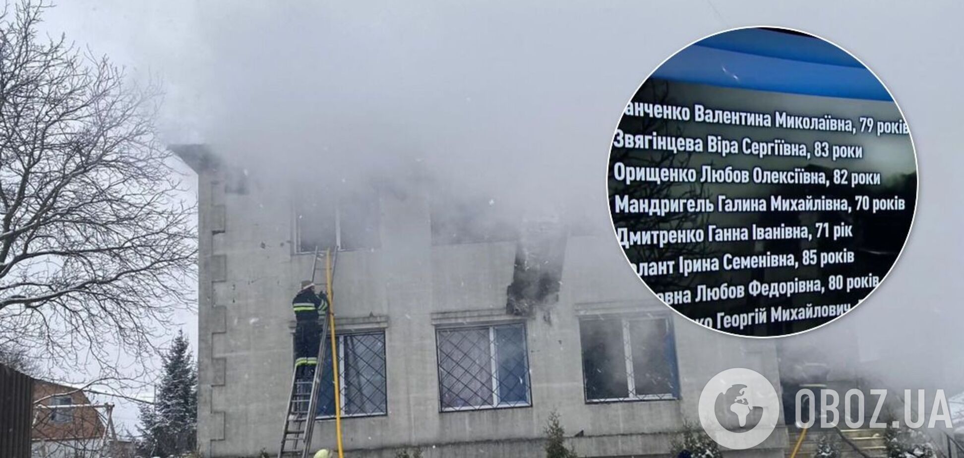 Названо прізвища та вік загиблих у харківському будинку для літніх людей. Список