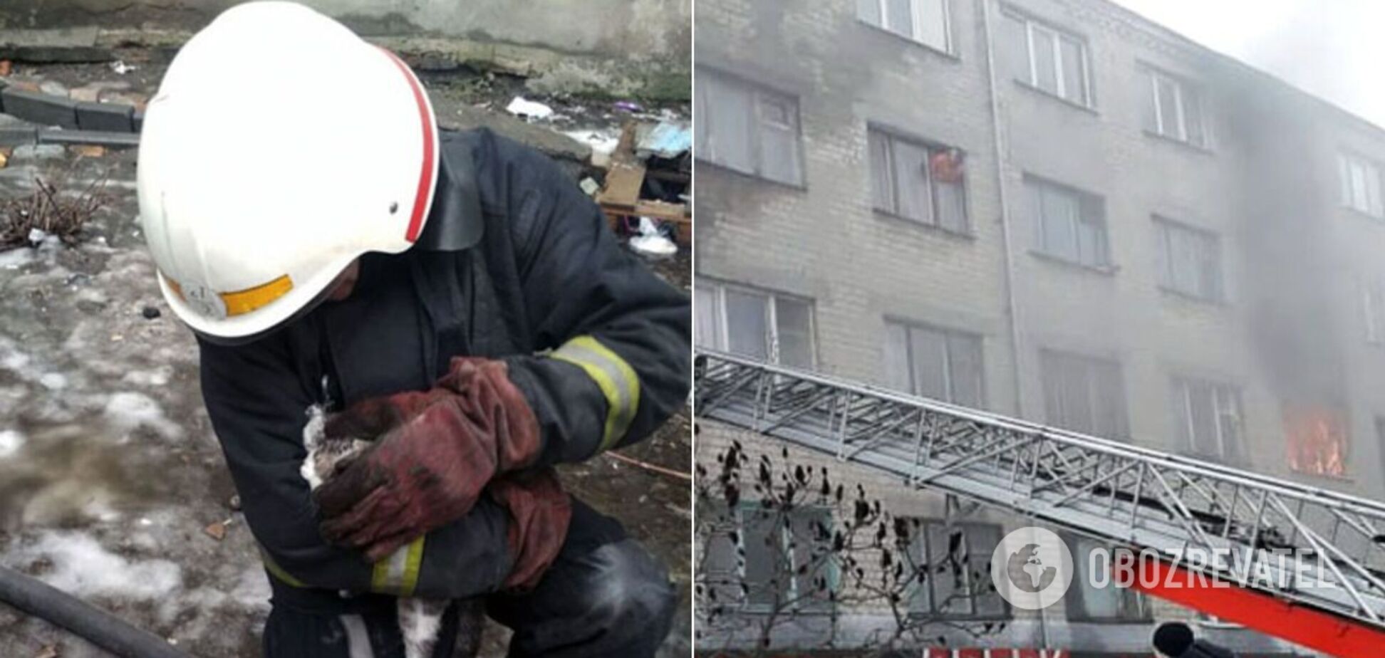 На Днепропетровщине вспыхнуло общежитие. Фото и видео с места ЧП