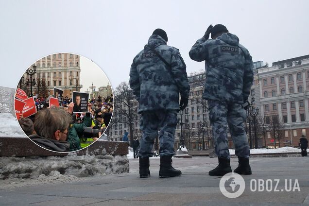 Задержания с избиениями и бронетехника: в Москве завершился митинг за Навального. Фото и видео