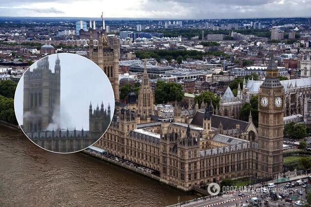 В Лондоне в здании парламента Британии сработала 'пожарка': над дворцом поднялся дым