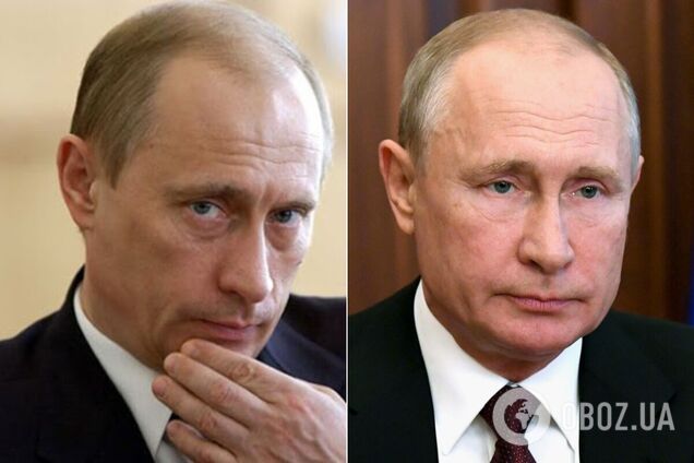 Владимир Путин в 2007 и 2021 годах