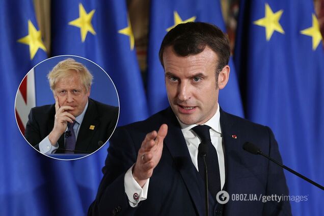 Борис Джонсон и Еммануель Макрон