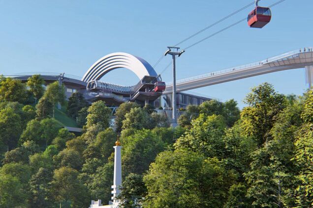 В Киеве появится канатная дорога с тремя станциями. Проект