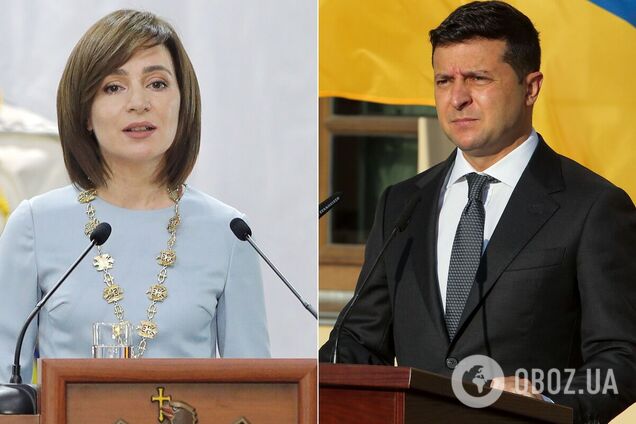 Мая Санду і Володимир Зеленський