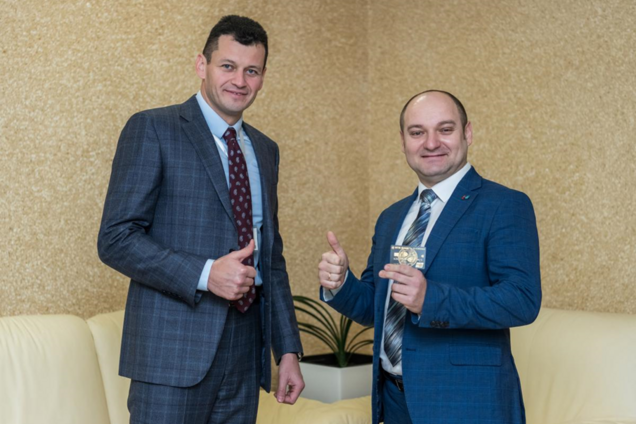 Глава Правления ПАО 'МТБ БАНК' Юрий Кралов с Региональным Представителем UnionPay в Украине Сергеем Надичевым