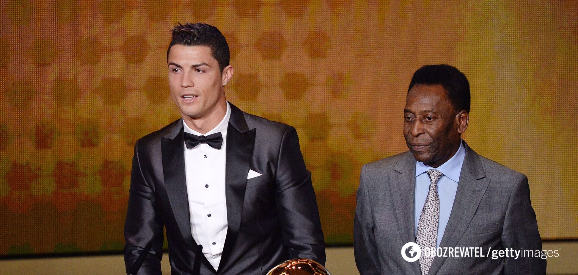 Кріштіану Роналду і Пеле на церемонії вручення 'Золотого м'яча'