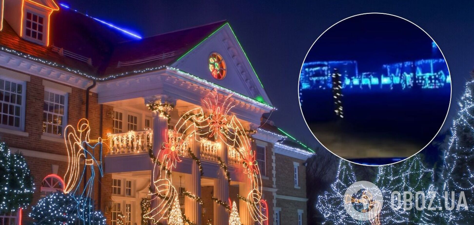 В селе Петричанка установили масштабную иллюминацию