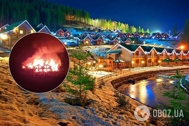 В Карпатах вспыхнул пожар в мини-отеле с 25 туристами. Фото